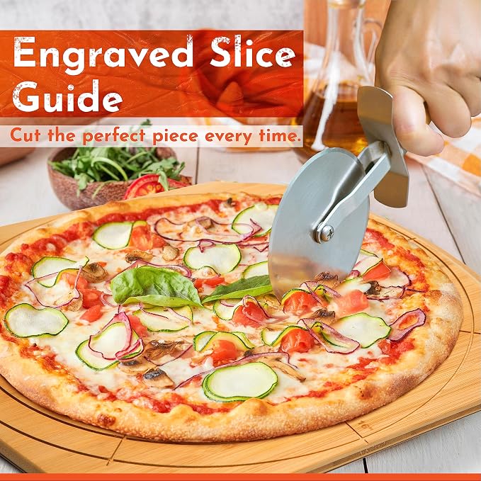 Loftern Wooden Pizza Peel 14 Inch Board - Image 5