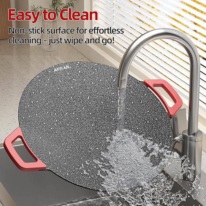 AORAN Indoor Grills Electric Smokeless – Nonstick Electric Griddle - Image 7