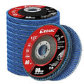 EZARC Flap Discs 80 Grit, 4.5" x 7/8" High Density Jumbo Zirconia Flap Sanding by EZARCTools