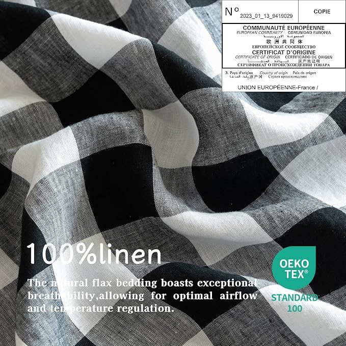 EVERLY 100% Yarn-Dyed Linen Rectangle Tablecloths 60x84Inches - Image 3