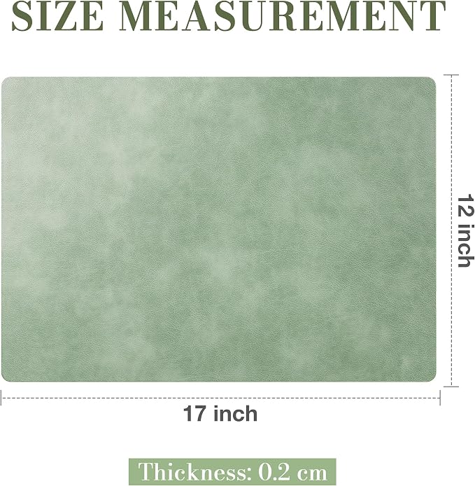 Roxifina Faux Leather Placemats Set of 6 - Image 3