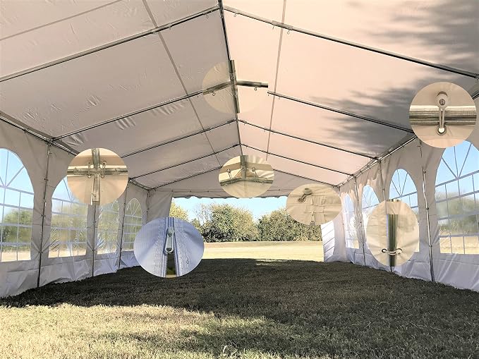 DELTA 32'x16' PVC Party Tent, Fire Retardant Wedding Tent Canopy, Outdoor Event - Image 8