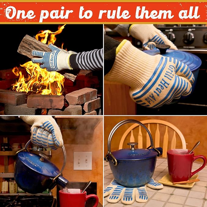 GRILL HEAT AID BBQ Grill Gloves 1472°F - Image 3