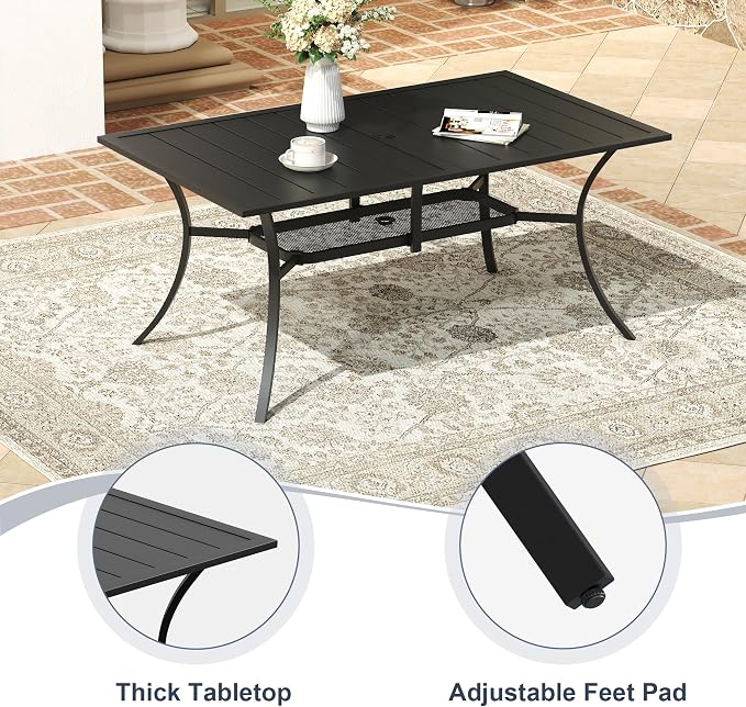 VICLLAX Rectangle Patio Dining Table - Image 8