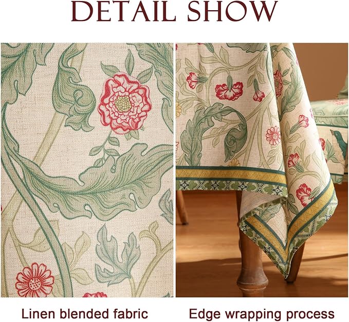 patdrea Designer Green Long Table Cloth - Image 4