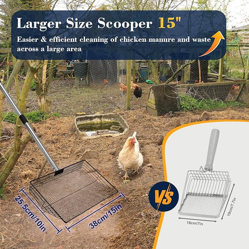 15-inch Large Chicken Poop Scooper - Image 2
