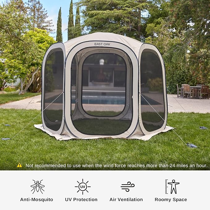 EAST OAK Screen House Tent Pop-Up, Portable Screen Room Canopy Instant Screen - Image 3