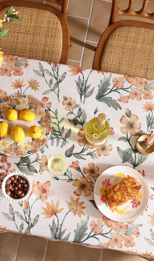 Designer Floral Linen Square Tablecloth, Fall William Morris VintageTable Cloth - Image 8