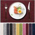 Blue Forest Placemats Set of 4, Dual-Layered Thickened Faux Linen Cloth Place by BlueForest
