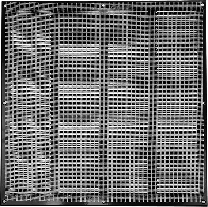 Repa Market Air Vent Cover 16x16 Inch Black Galvanized Steel Louvered Grill - Image 6