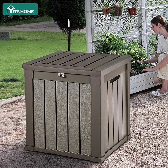 YITAHOME 51 Gallon Outdoor Storage Deck Box, Waterproof Resin Package Delivery - Image 3