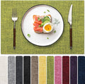 Blue Forest Placemats Set of 6, Dual-Layered Thickened Faux Linen Cloth Place by BlueForest
