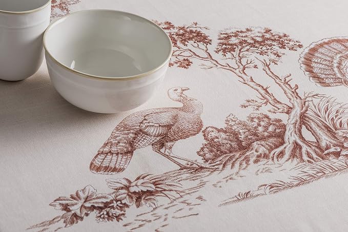 Maison d' Hermine Table Cloth Round Table 100% Cotton 69 Inches Fall Tablecloth - Image 8