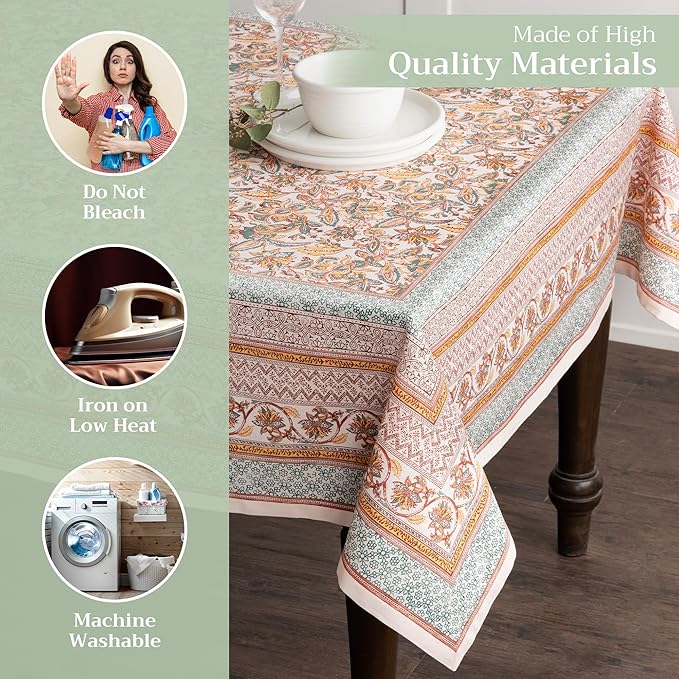 Maison d' Hermine Table Cloth Rectangle Table 100% Cotton 70 x 120 Inches Fall - Image 3