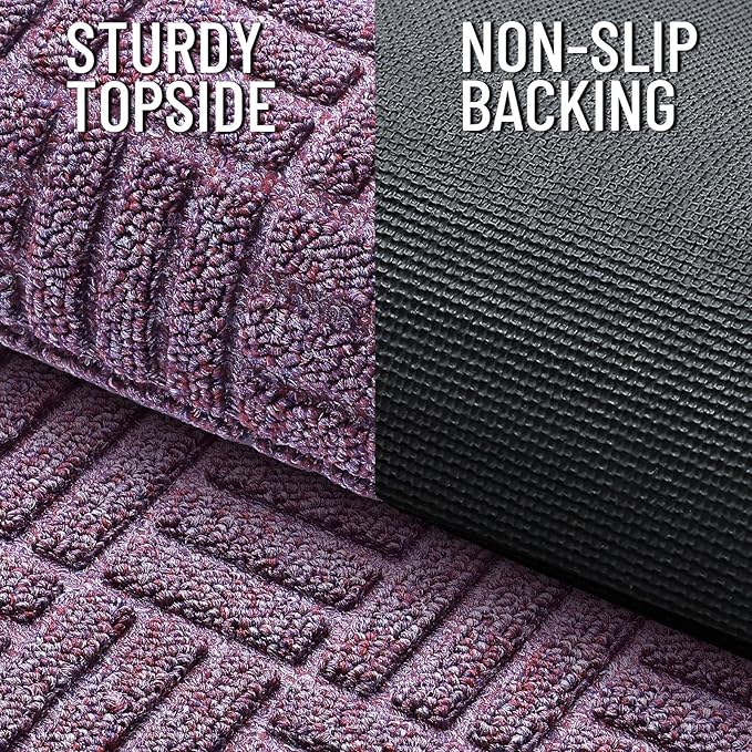 OLANLY Front Door Mat Outside Entrance 33x21, Heavy Duty Sturdy Natural Rubber - Image 3