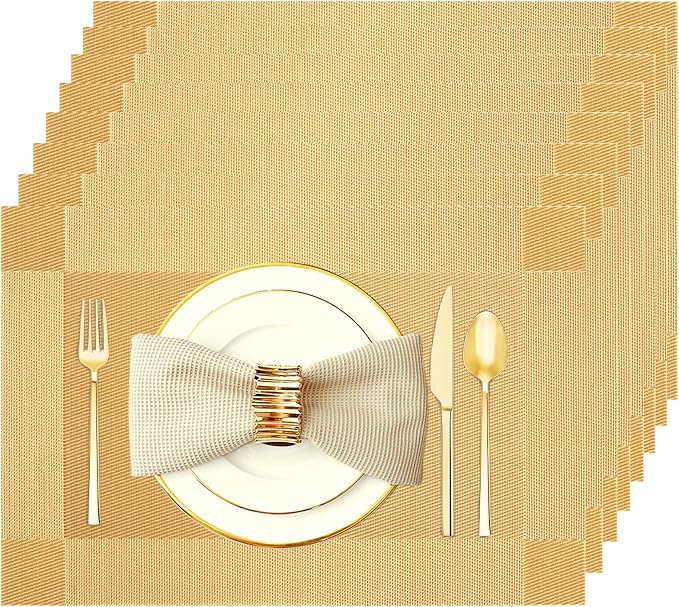 Placemats Set of 8 Washable&Wipeable Place mats by Uolr
