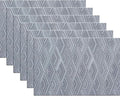 Elegant Placemats Set of 6, Plastic Heat-Resistant Non-Slip Vinyl Place Mats by PandaPalm