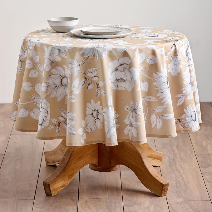 Maison d' Hermine Table Cloth Round Table 100% Cotton 69 Inches Fall Tablecloth - Image 9