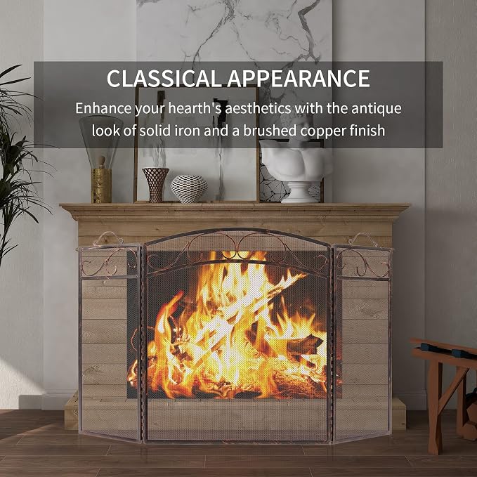 Fire Beauty Fireplace Screen 3 Panel - Image 7