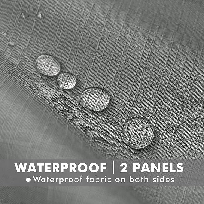 HolidayIdeas 4 Panels Linen Outdoor Curtains - Image 2