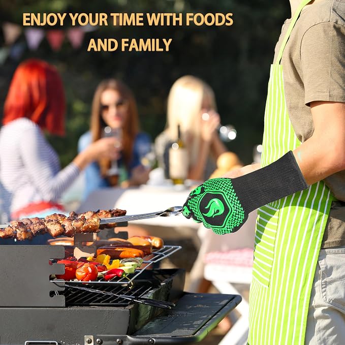 BBQ Fireproof Gloves, Grill Cut-Resistant Gloves 1472°F Heat Resistant Gloves - Image 6