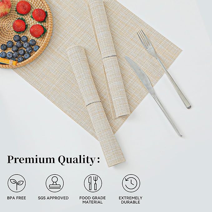 Leetaltree Beige Placemats Set of 24 - Image 2