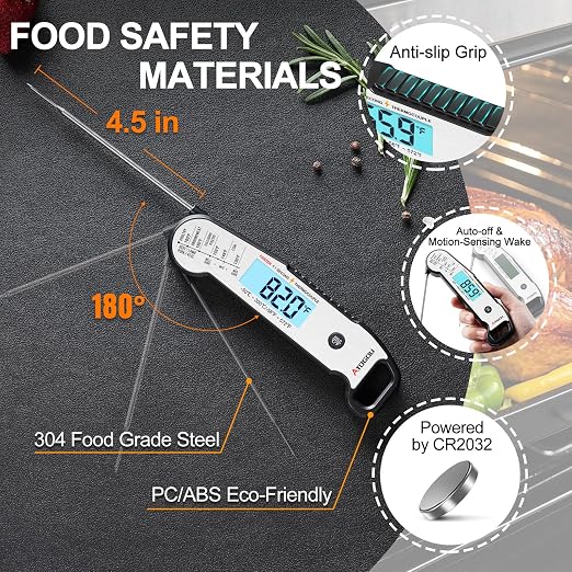 Atogou Professional Food & Meat Thermometer, 1 Sec Instant Read & ±0.5℉ Accuracy - Image 7