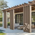 NICETOWN Outdoor Curtains for Patio Waterproof, Thermal Insulated Linen by NICETOWN