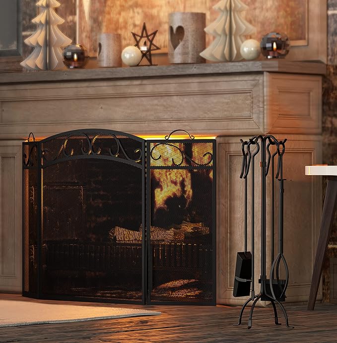 Fire Beauty Fireplace Screen 3 Panel - Image 7