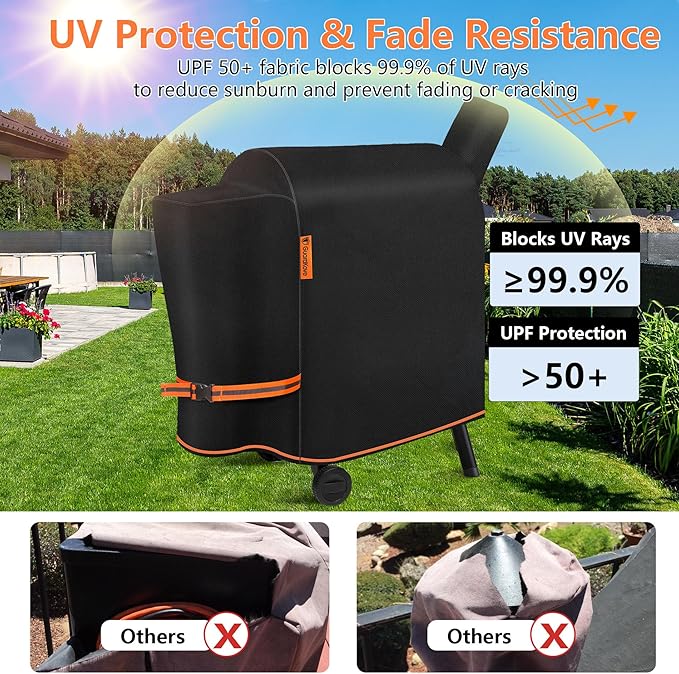 Grill Cover for Traeger Pro 22/575 Series BAC503, Waterproof Wood Pellet Smoker - Image 5