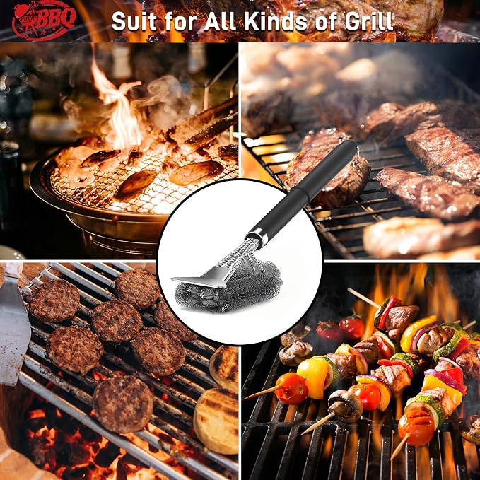 TNTOR Grill Brush with Scraper, Extra Strong Grill Cleaner Accessories - Image 6