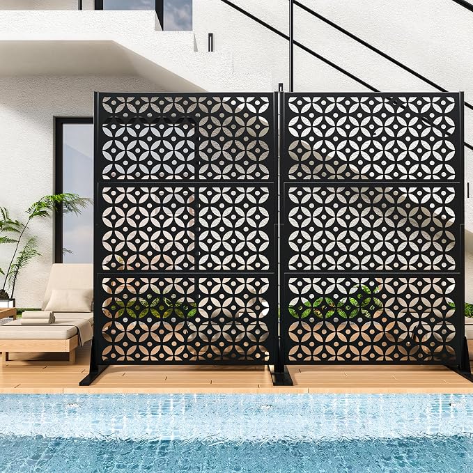Metal Privacy Screen Outdoor, Decorative Privacy Panels Shield - Image 7