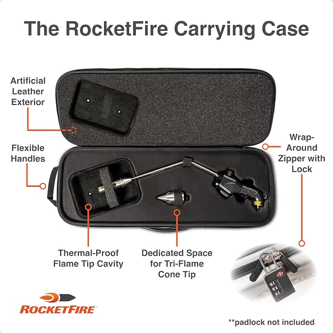 ROCKETFIRE Fire Starter Torch | Perfect Propane Torch Head, Grill Gun, Charcoal - Image 3
