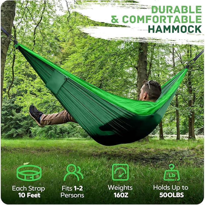 Hammock for Camping, Extra Large Double Size, 600 lb Capacity