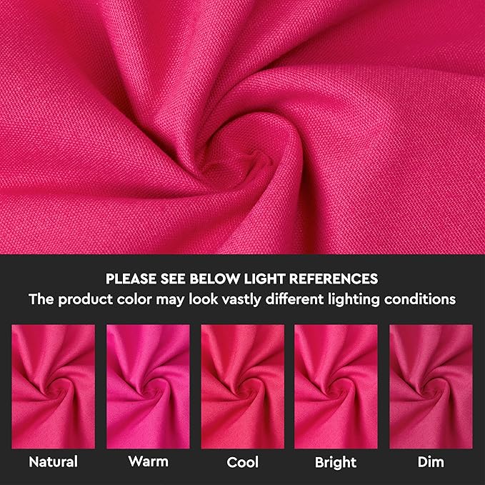 Encasa XO Table Runner 13"x59" Long | Cotton Canvas Fabric | Light Pink Solid - Image 3