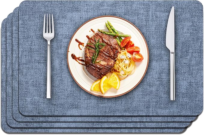 Maxpearl Faux Leather Placemats Set of 4, Waterproof by Maxpearl