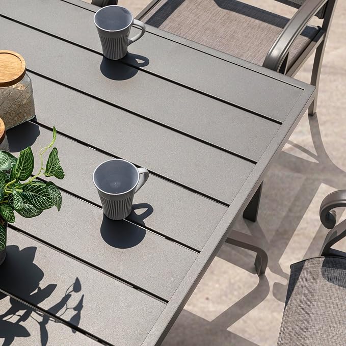 NUU GARDEN Outdoor 61" x 37" Rectangle Dining Table - Image 8