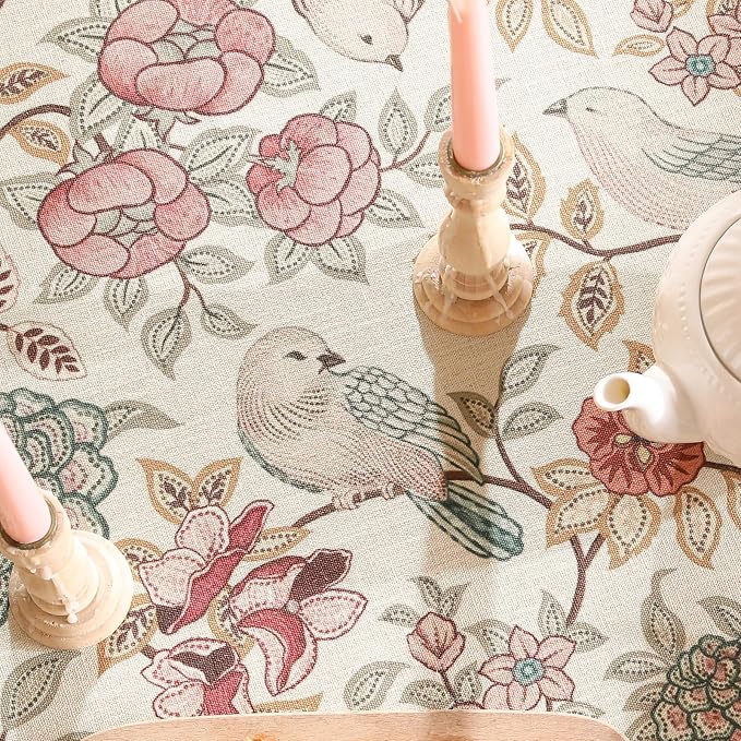 patdrea Designer Pink Linen Table Cloth - Image 4