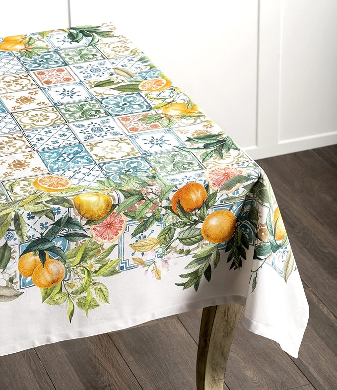 Maison d' Hermine Table Cloth Square Table 100% Cotton 54 x 54 Inches - Image 7