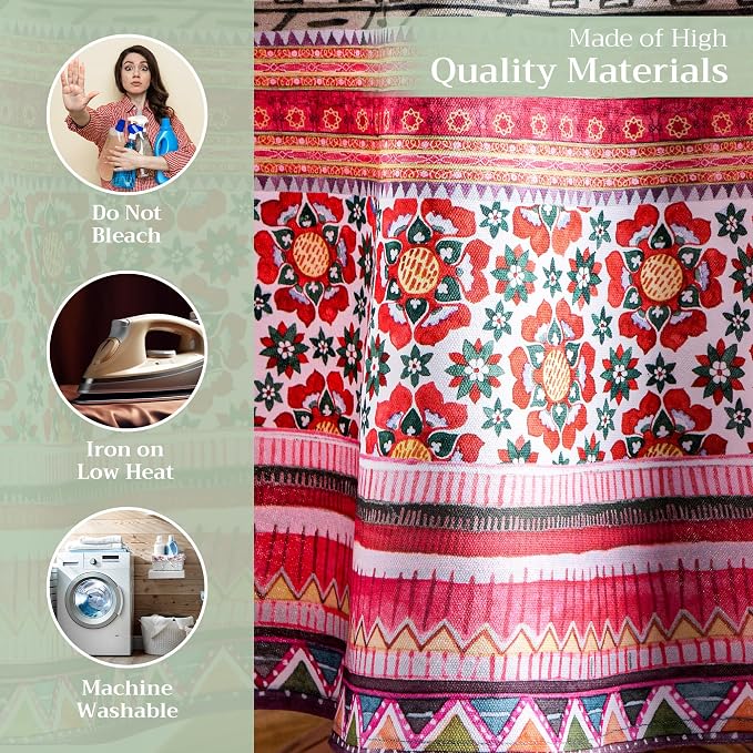 Maison d' Hermine Table Cloth Round Table 100% Cotton 69 Inches Fall Tablecloth - Image 3