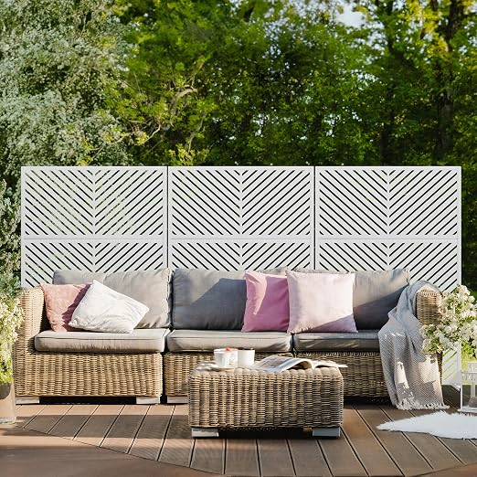 Casaphoria 72" H x 47" W Metal Outdoor Privacy Screen, Freestanding Decorative - Image 2