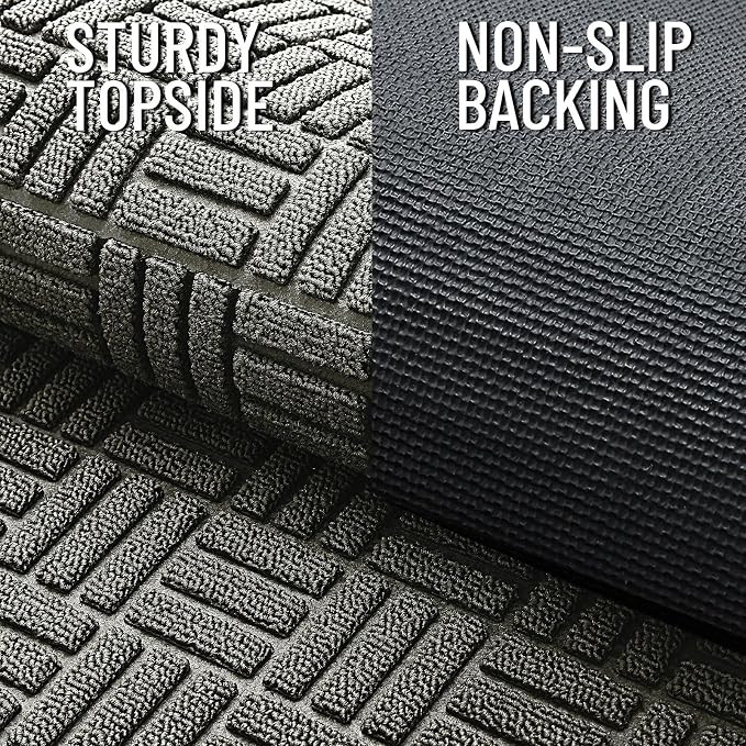 OLANLY Front Door Mat Outside Entrance 71x23, Heavy Duty Sturdy Natural Rubber - Image 4