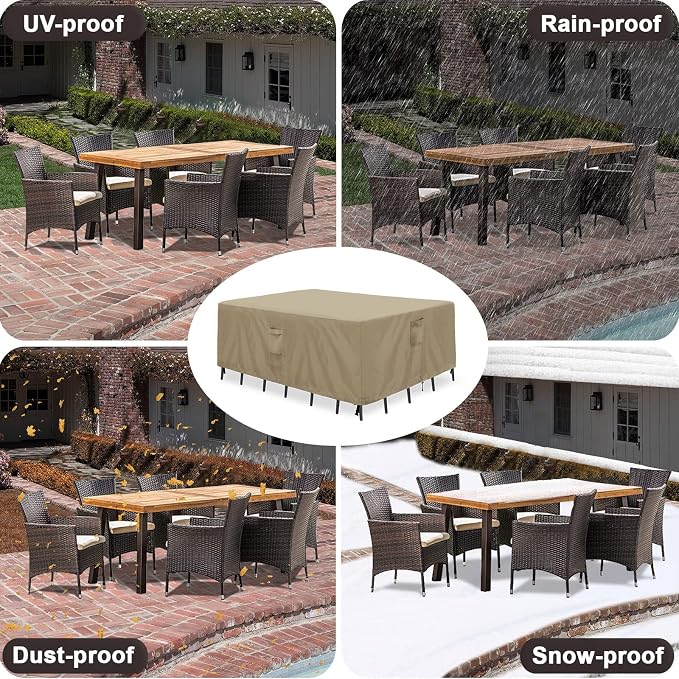 PureFit Patio Furniture Covers, Outdoor Table Furniture Cover Waterproof - Image 6