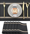 SLKQG Black Placemats Set of 6 by SLKQG