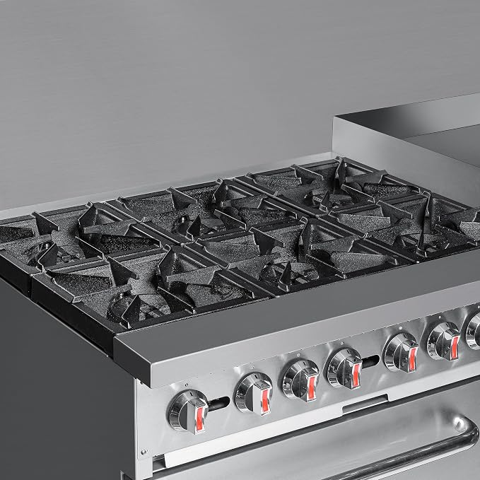 KoolMore 60 in. 6 Burner Commercial Liquid Propane Range - Image 9