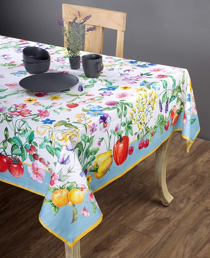 Maison d' Hermine Table Cloth Square Table 100% Cotton 54 x 54 Inches - Image 8