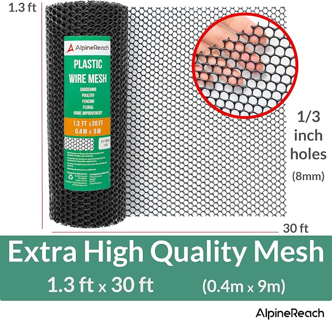 AlpineReach Plastic Wire Mesh 1.3ft x 30ft Fence Roll - Image 7