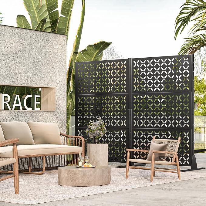 Metal Privacy Screen Outdoor, Decorative Privacy Panels Shield - Image 4