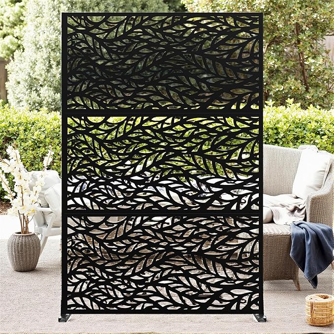 GarveeLife Metal Privacy Screen 72" h x 47" w, Outdoor Privacy Screens and by GarveeLife