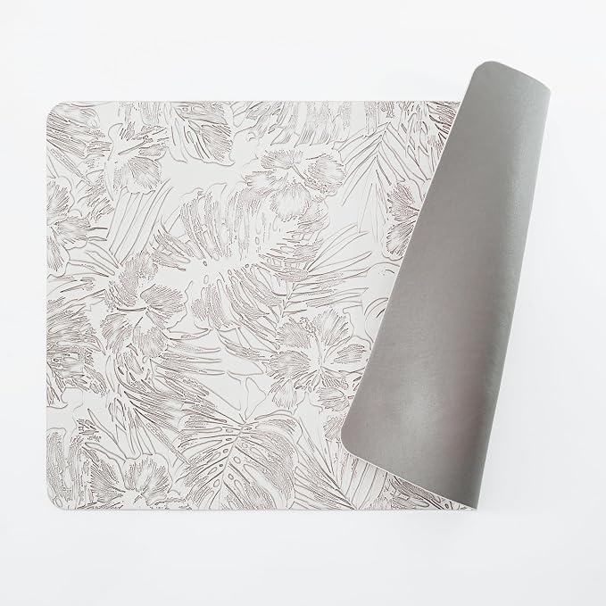 POLYTE Indoor/Outdoor Washable Embossed Vinyl Faux Leather Table Dining - Image 2
